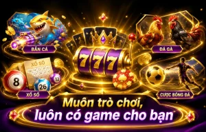 Giao diện karinssup trên mobile với khu vực game và ưu đãi